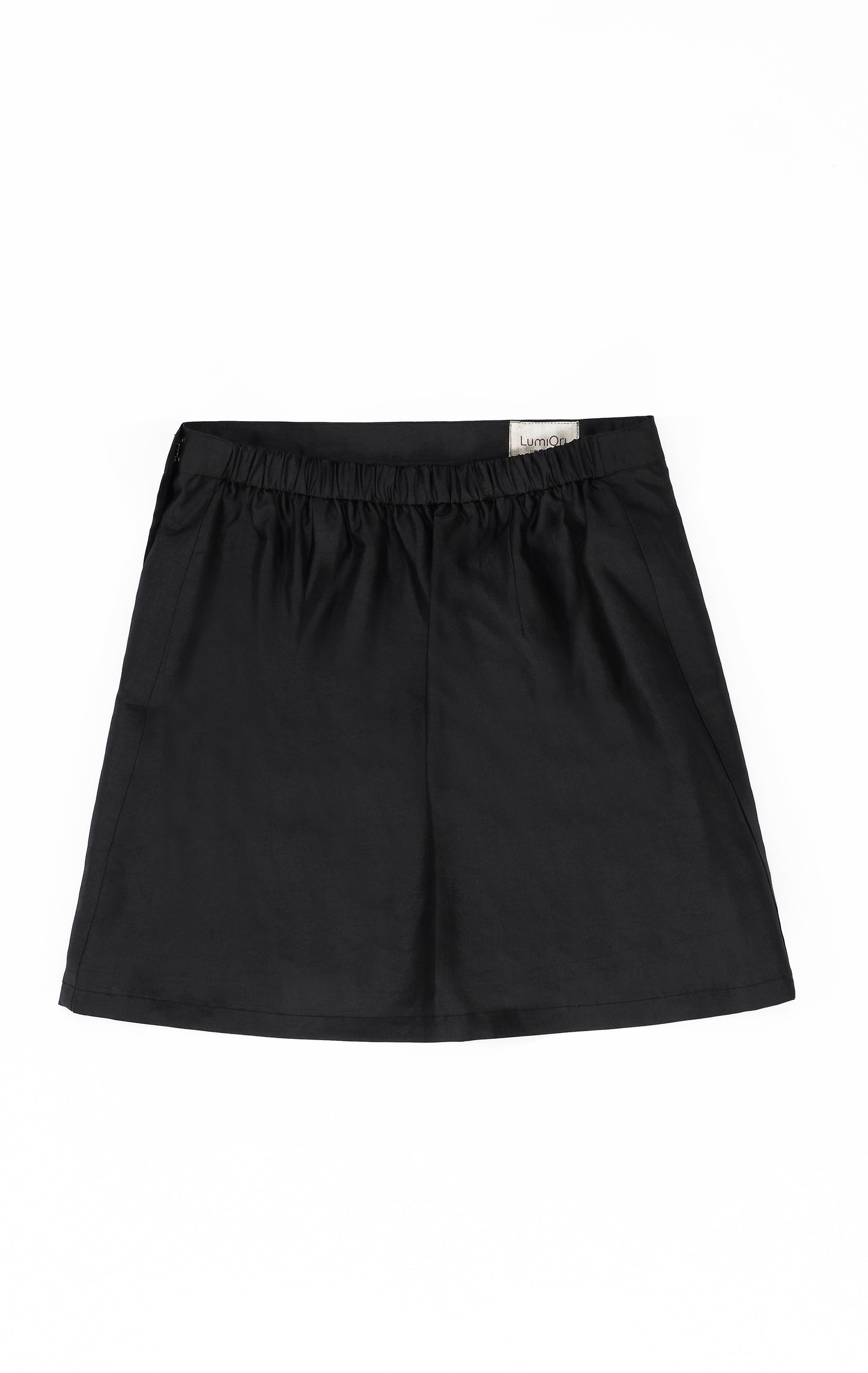 Silver Gambiered Canton Gauze Wrap Short Skirt