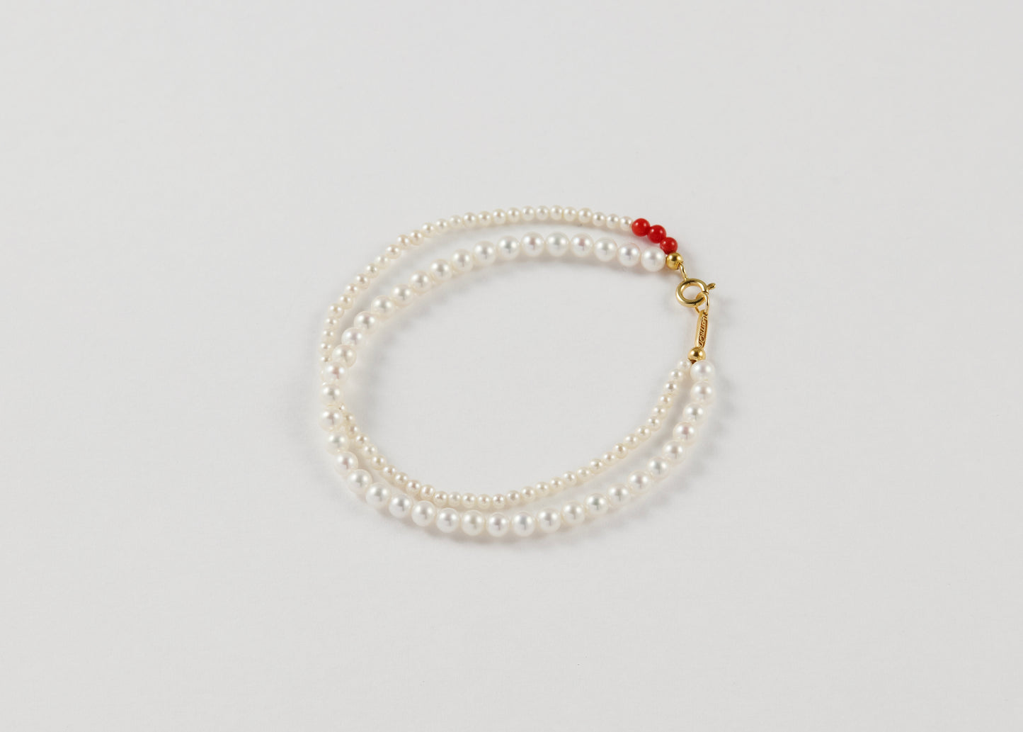 Double-Layer Bracelet with 18K Gold Accessories