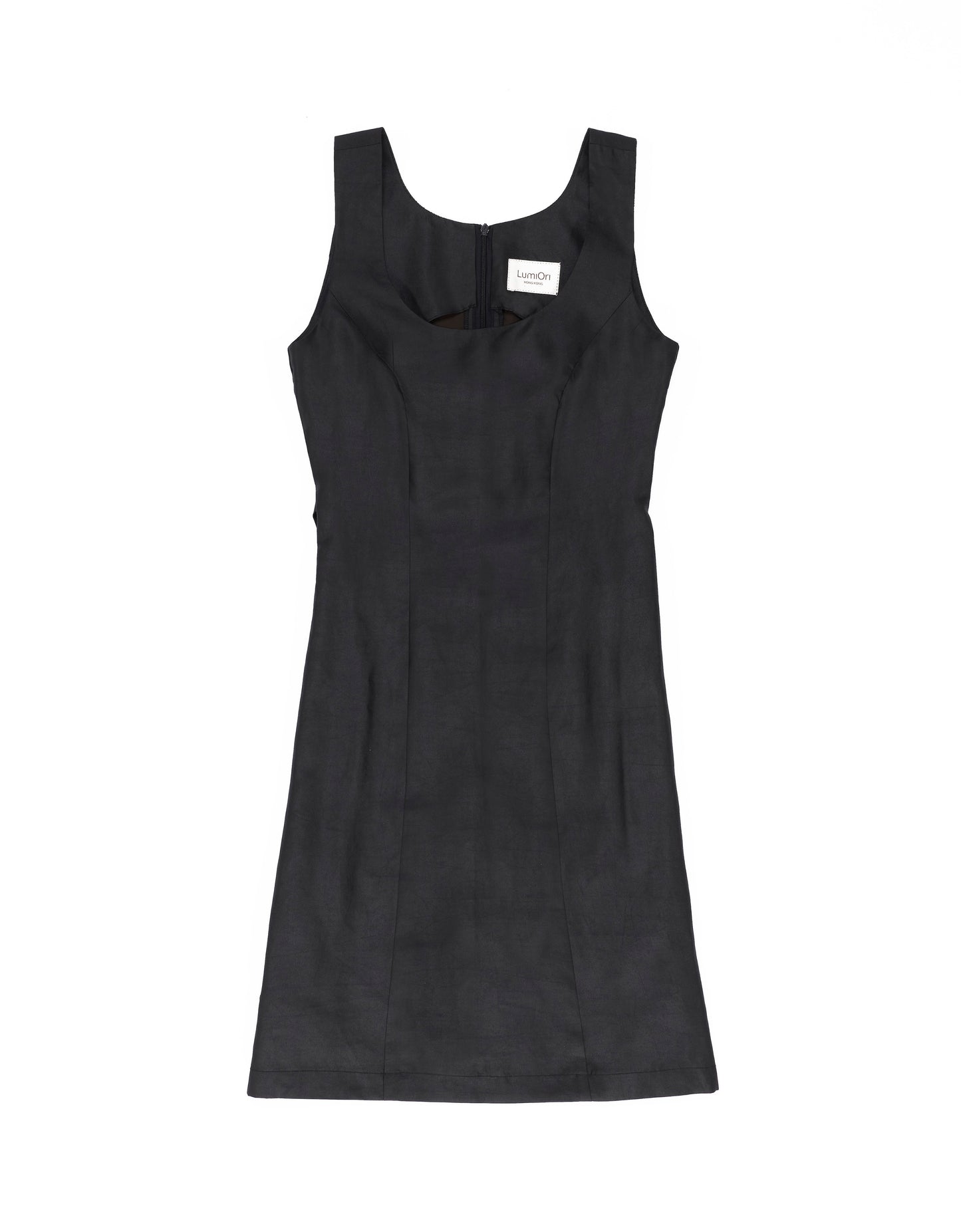 Silver Gambiered Canton Gauze Dress with Waist Tie