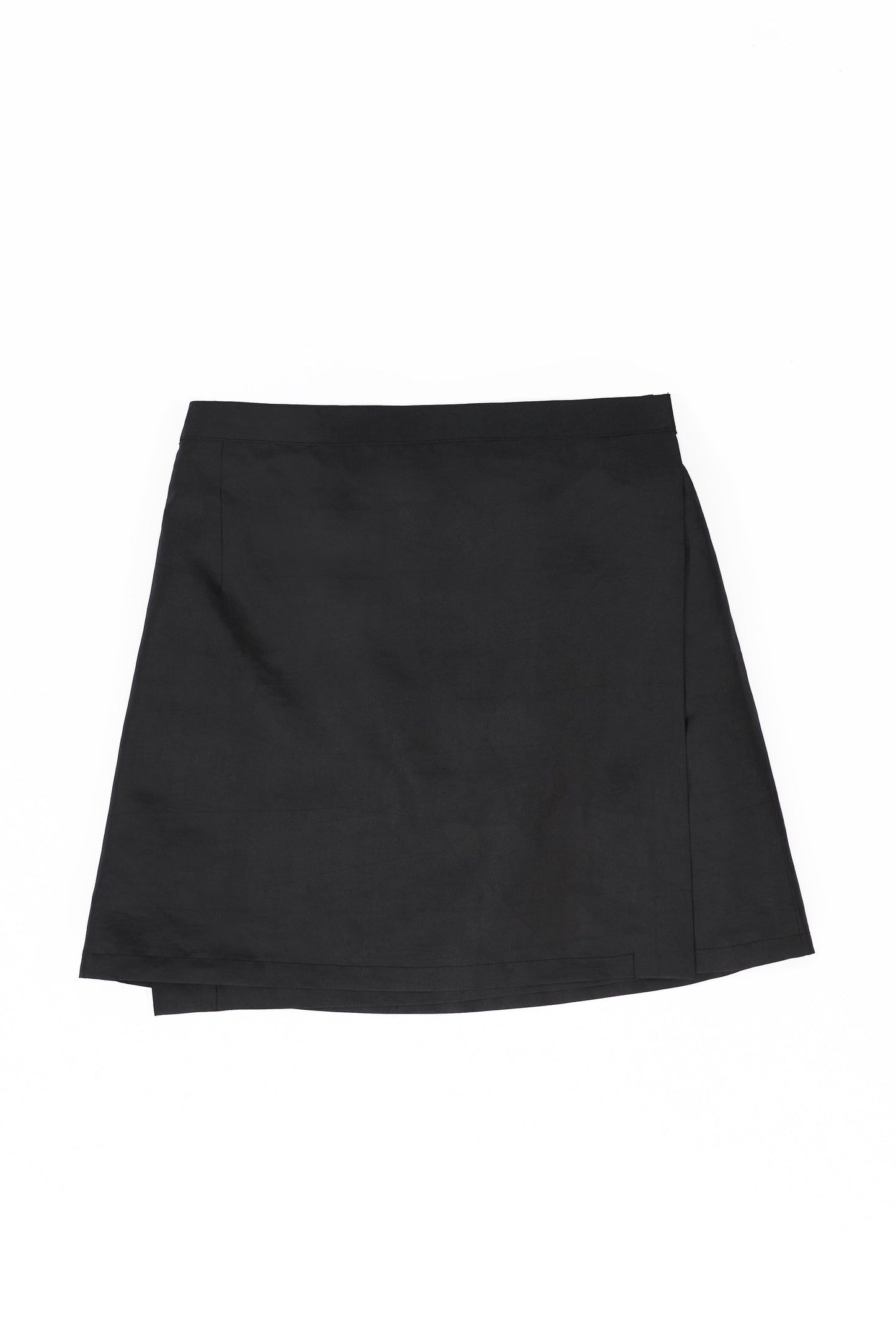 Silver Gambiered Canton Gauze Wrap Short Skirt