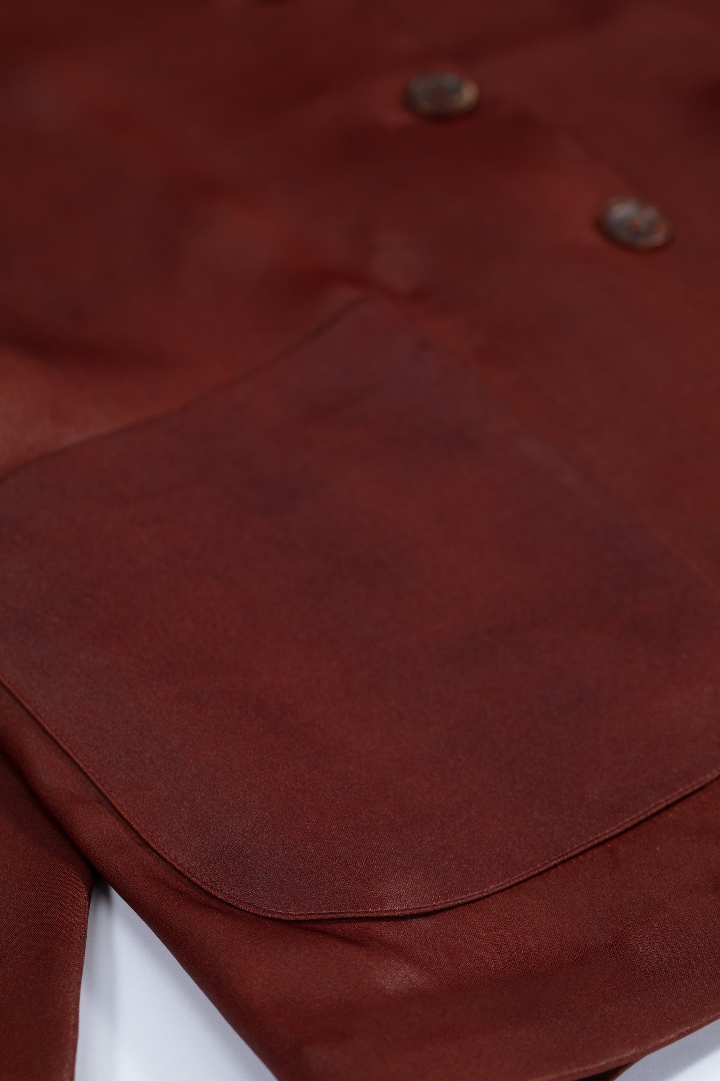 Brown Gambiered Canton Gauze Windbreaker